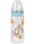 Nuk First Choice Bottle - Disney, TC, cu tetina din silicon, 300 ml, Albastru/Yori cu bule - 1t