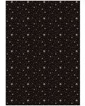Hârtie de împachetat Apli - kraft, cu stele, 2 x 0,70 m, neagră - 2t