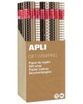 Hârtie de împachetat Apli - kraft, cu puncte albe, 2 x 0,70 m, bej - 1t