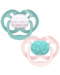 Dr. Brown's Orthodontic Soother - Advantage, 6-18 m, 2 bucăți, roz - 1t