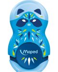 Ascutitoare cu radiera 2 in 1 Maped Mini Cute - Loopy, albastru - 1t