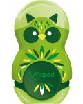 Ascutitoare cu cauciuc 2 in 1 Maped Mini Cute - Loopy, verde - 1t
