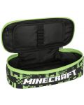Geantă școlară ovală Panini Minecraft - Pixels Green - 3t