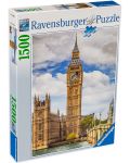Puzzle Ravensburger de 1500 piese - Big Ben cu o pisica - 1t