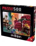 Puzzle Anatolian din 500 piese - Pisicuțe obraznice - 1t