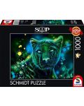 Puzzle Schmidt din 1000 de piese - Panteră albastru-verde - 1t