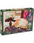 Puzzle Cobble Hill de 1000 piese - Somnul pisicii - 1t