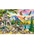Puzzle Castorland din 300 de piese - Familia de lupi și vulturi - 2t