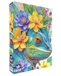 Puzzle Black Sea de 500 de bucăți - Printre flori: Chameleon  - 1t