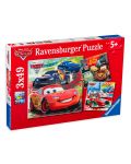 Puzzle Ravensburger  3 de cate 49 piese - Masini - 1t