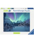 Puzzle Ravensburger  din  1500 piese - Când aurora boreală dansează - 1t