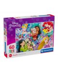 Puzzle Clementoni de 60 piese - Disney Princesses - 1t