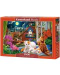 Puzzle Castorland din 1500 de piese - Pisicuțe pe acoperiș - 1t