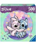 Puzzle Ravensburger din 500 de piese - Lilo și Stitch, rotund - 1t