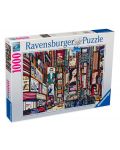 Puzzle Ravensburger cu 1000 de piese - New York plin de culoare - 1t