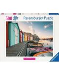 Puzzle Ravensburger din  500 piese - Căsuțe pentru bărci în Smogen - 1t