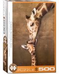 Puzzle Eurographics de 500 XXL piese - Giraffe Mother's Kiss - 1t