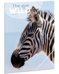 Dosar cu bandă elastică Ars Una The Eyes of the Wild A4 - Zebra - 1t