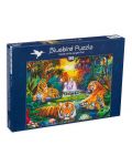 Puzzle Bluebird de 1000 piese - Family at the Jungle Pool - 1t