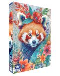 Puzzle de 500 de piese Black Sea - Printre flori: Red Panda - 1t