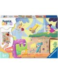 Joc de masă puzzle  Ravensburger din 2 х 24 piese - Oamenii cavernelor - 1t