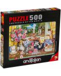 Puzzle Anatolian de 500 piese - Nebuniile pisicilor, Debbie Cook - 1t