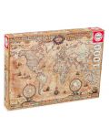 Puzzle Educa de 1000 piese - Harta antica a lumii - 1t