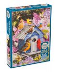 Puzzle Cobble Hill din 500 XXL piese - Casa de primăvară pentru păsări  - 1t
