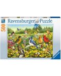 Puzzle Ravensburger 500 de piese - Păsările de pe pajiște - 1t