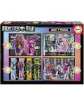 Puzzle Educa 4 în 1 - Monster High - 1t