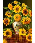 Castorland 24 de bucăți Floarea-soarelui într-o vază cu păuni Puzzle cu cărți poștale - 1t