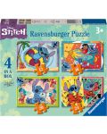 Puzzle Ravensburger din 24 piese 4 în 1 - Stitch - 1t