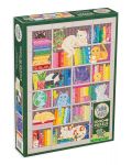 Puzzle Cobble Hill din 1000 de piese - Pisici de bibliotecă - 1t