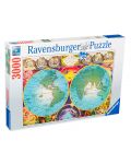 Puzzle Ravensburger de 3000 piese - Harta antica a lumii - 1t
