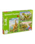  Puzzle Schmidt 3 in 1 - Dinozauri - 1t