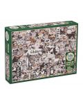 Puzzle Cobble Hill de 1000 piese - Animale alb-negru, Shelley Davis - 1t