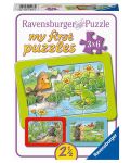 Puzzle Ravensburger din 3 х 6 piese - Small animals in the garden - 1t