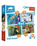 Puzzle Trefl 4 in 1 -  Lumea animala misterioasa - 1t