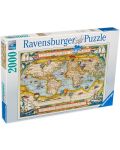 Puzzle cu harta lumii de 2000 de piese Ravensburger - 1t
