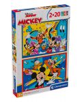 Puzzle Clementoni 2 x 20 piese - Mickey Mouse - 1t