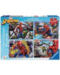 Puzzle Ravensburger 4 de cate 100 piese - Spiderman - 1t