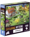 Puzzle cu 1000 de piese Exploding Kittens - În curte  - 1t
