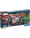 Puzzle panoramic Clementoni din 1000 piese - Eroii Marvel în acțiune - 1t