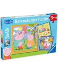 Puzzle Ravensburger 3 x 49 piese - Familia si prietenii lui Peppa - 1t