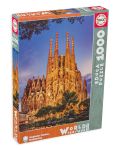 Puzzle Educa cu 1000 de piese - Sagrada Familia, Barselona - 1t
