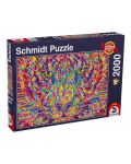 Puzzle Schmidt din 2000 de piese - Tigru - sălbatic prin natură - 1t