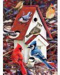 Puzzle Cobble Hill din 500 XXL piese - Casa de iarnă pentru păsări - 2t