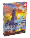 Puzzle Educa de 1000 piese - Unicorni la plaja - 1t