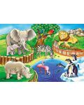 Puzzle Ravensburger 2 de cate 12 piese - Animale in gradina zoologica - 2t