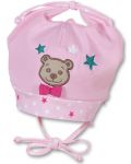 Pălărie din bumbac cu protecție UV 15+ Sterntaler - ursuleț, 45 cm, 6-9 luni, roz - 1t